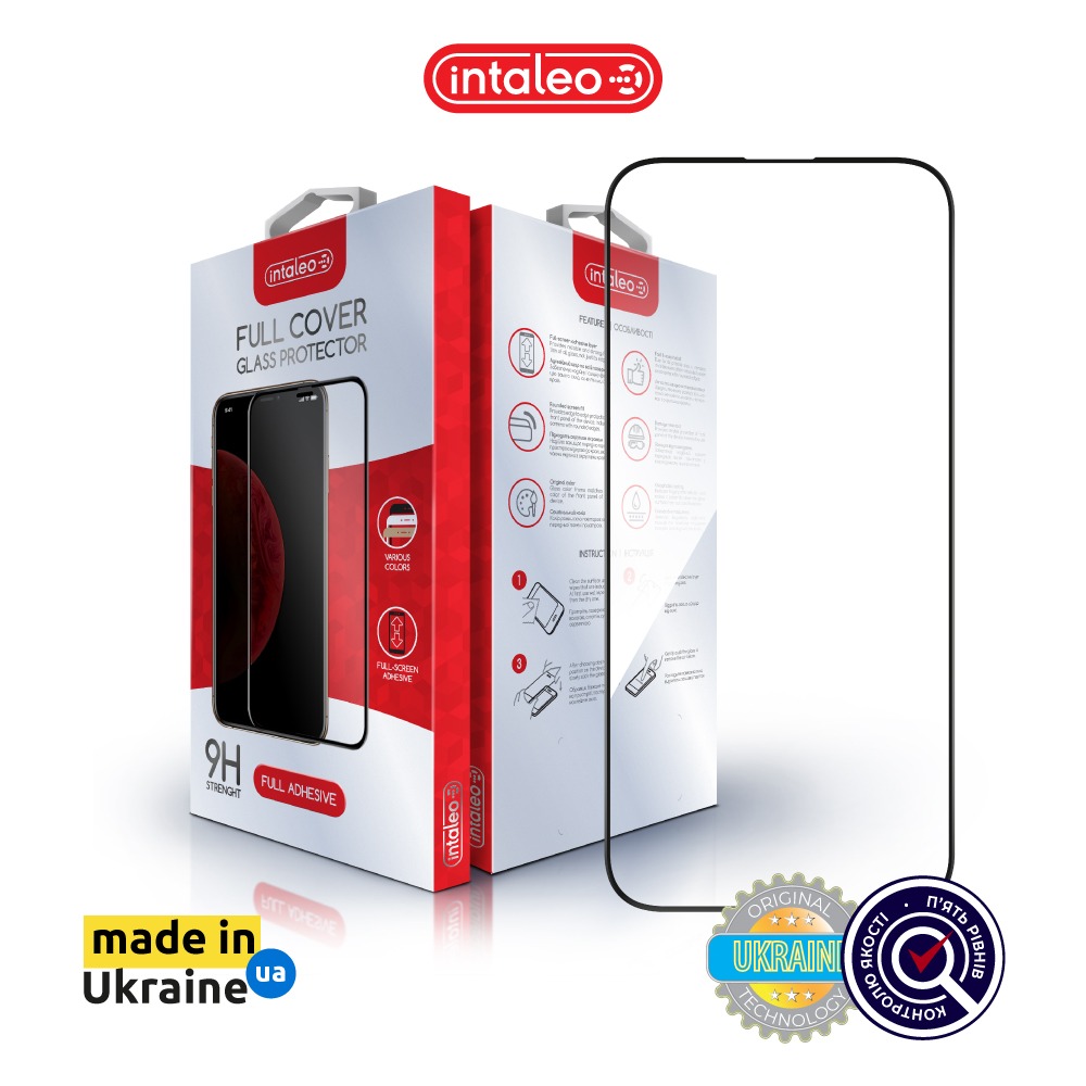 Захисне скло для смартфону Intaleo Full Glue ESD for Apple iPhone 17 Air Black (1283126626012)