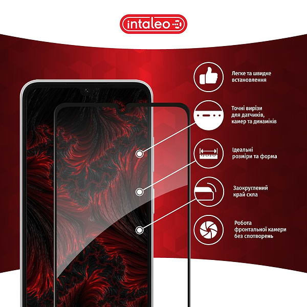 Фото - Захисне скло для смартфону Intaleo Full Glue ESD for Samsung A07 Black (1283126623790)