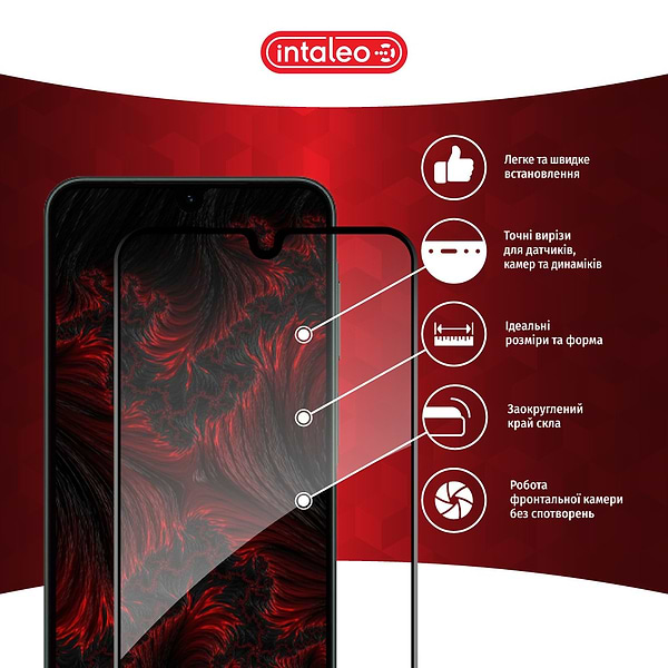 Фото - Защитное стекло для смартфона Intaleo Full Glue ESD for Samsung A17 Black (1283126624360)