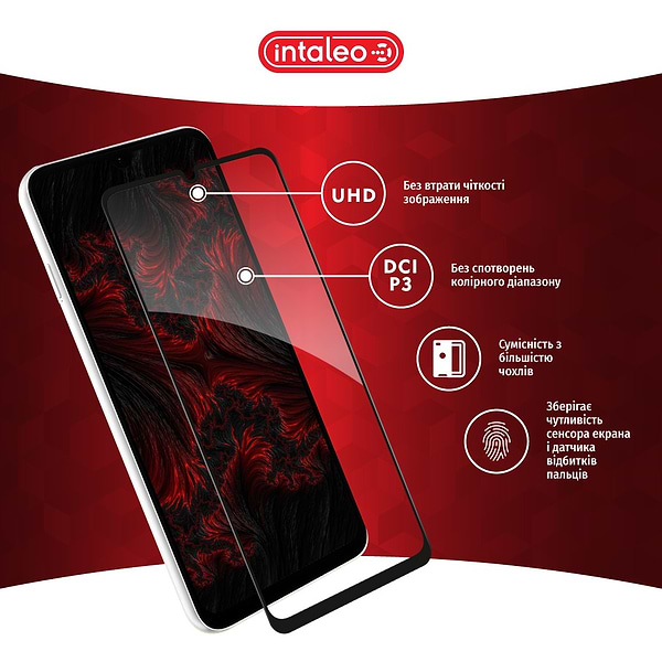 Фото - Захисне скло для смартфону Intaleo Full Glue ESD for Samsung A07 Black (1283126623790)