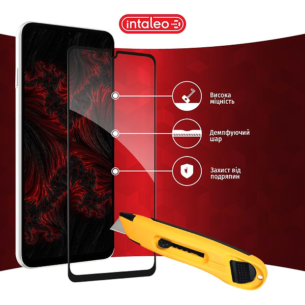 Фото - Захисне скло для смартфону Intaleo Full Glue ESD for Samsung A07 Black (1283126623790)