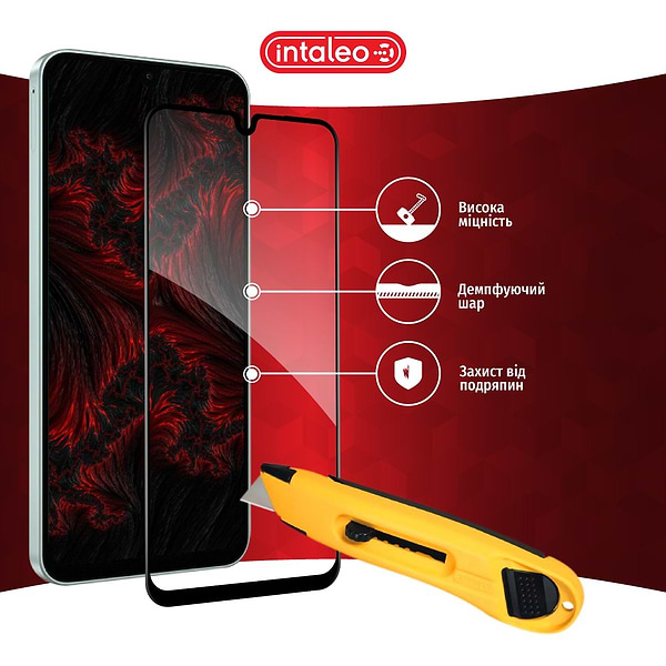 Фото - Защитное стекло для смартфона Intaleo Full Glue ESD for Samsung A17 Black (1283126624360)