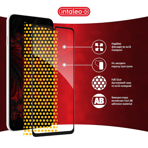 Фото - Захисне скло для смартфону Intaleo Full Glue ESD for Samsung A07 Black (1283126623790)