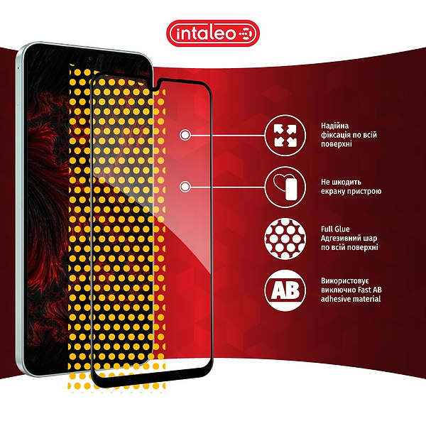 Фото - Защитное стекло для смартфона Intaleo Full Glue ESD for Samsung A17 Black (1283126624360)