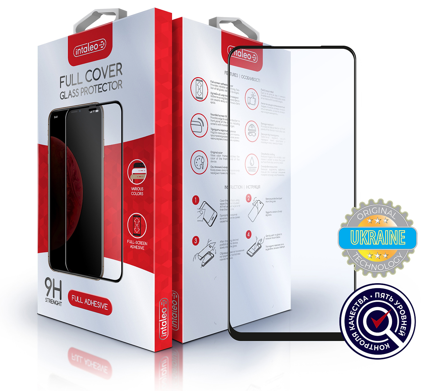 Захисне скло для смартфону Intaleo Full Glue for Oppo A52 (1283126503092)