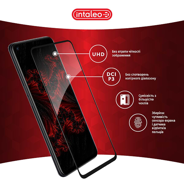 Фото - Захисне скло для смартфону Intaleo Full Glue for Oppo A76 4G Black (1283126528880)