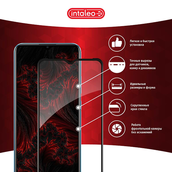 Фото - Защитное стекло для смартфона Intaleo Full Glue for RealMe C21 Black (1283126518508)