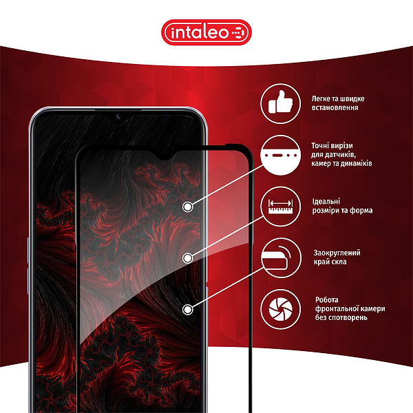 Фото - Защитное стекло для смартфона Intaleo Full Glue for RealMe C31 Black (1283126540752)