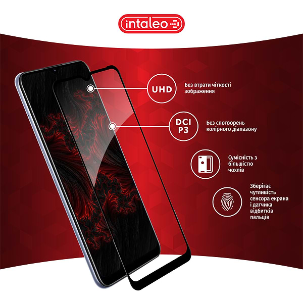 Фото - Защитное стекло для смартфона Intaleo Full Glue for RealMe C31 Black (1283126540752)