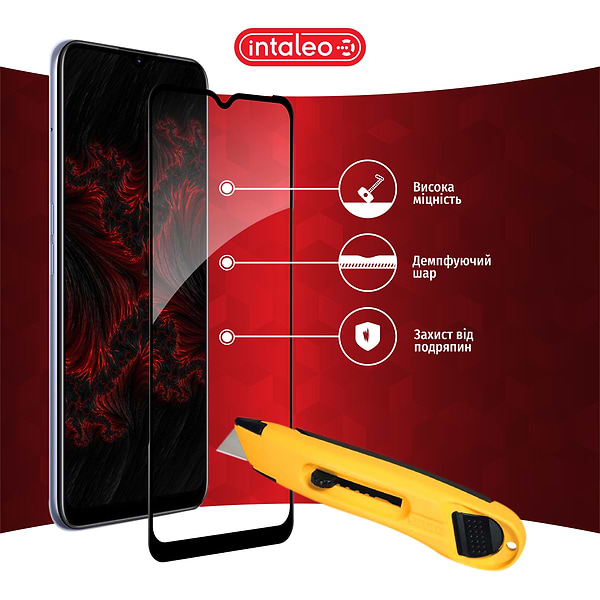 Фото - Защитное стекло для смартфона Intaleo Full Glue for RealMe C31 Black (1283126540752)