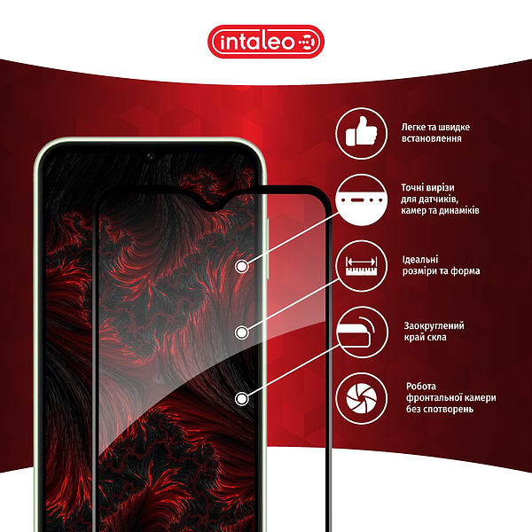 Фото - Захисне скло для смартфону Intaleo Full Glue for Samsung A15 (1283126583063)