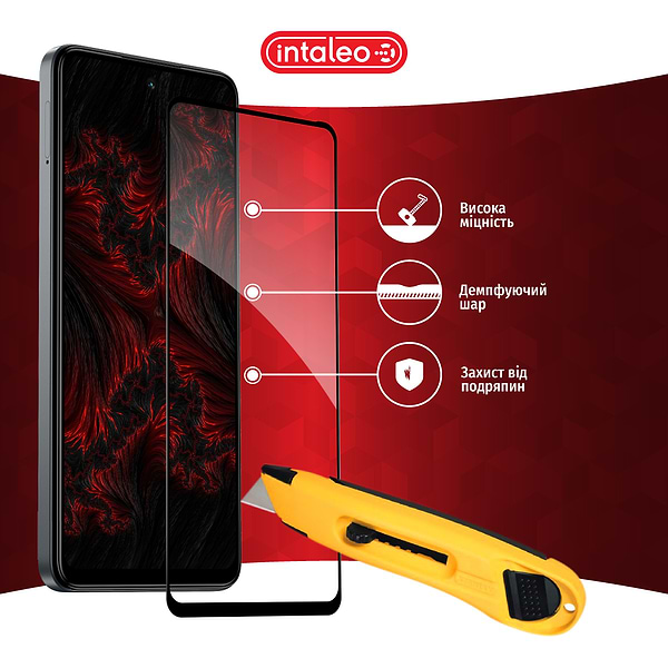 Фото - Захисне скло для смартфону Intaleo Full Glue for Tecno Spark 20 Pro Black (1283126592379)