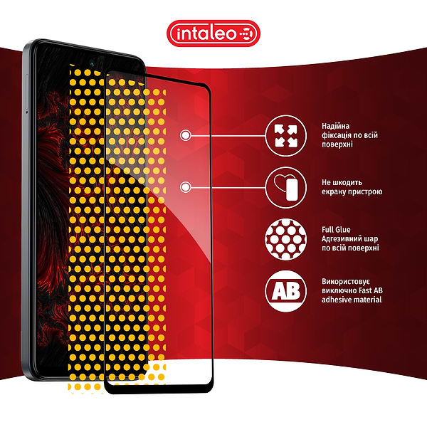 Фото - Захисне скло для смартфону Intaleo Full Glue for Tecno Spark 20 Pro Black (1283126592379)