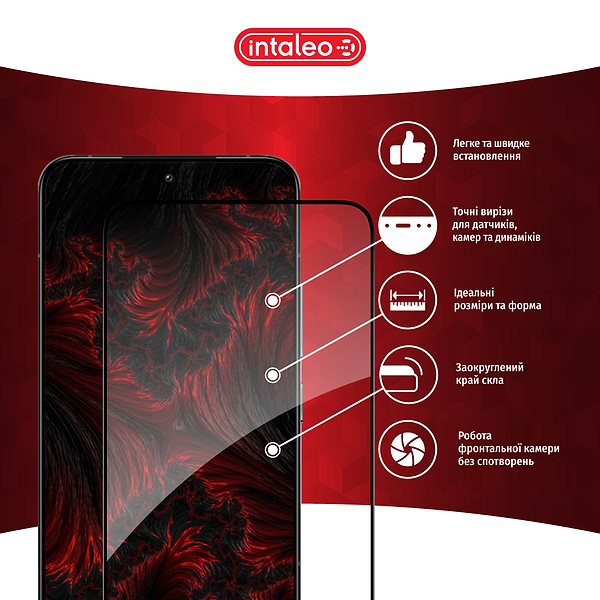Фото - Захисне скло для смартфону Intaleo Full Glue for Realme GT2 Pro Black (1283126542794)