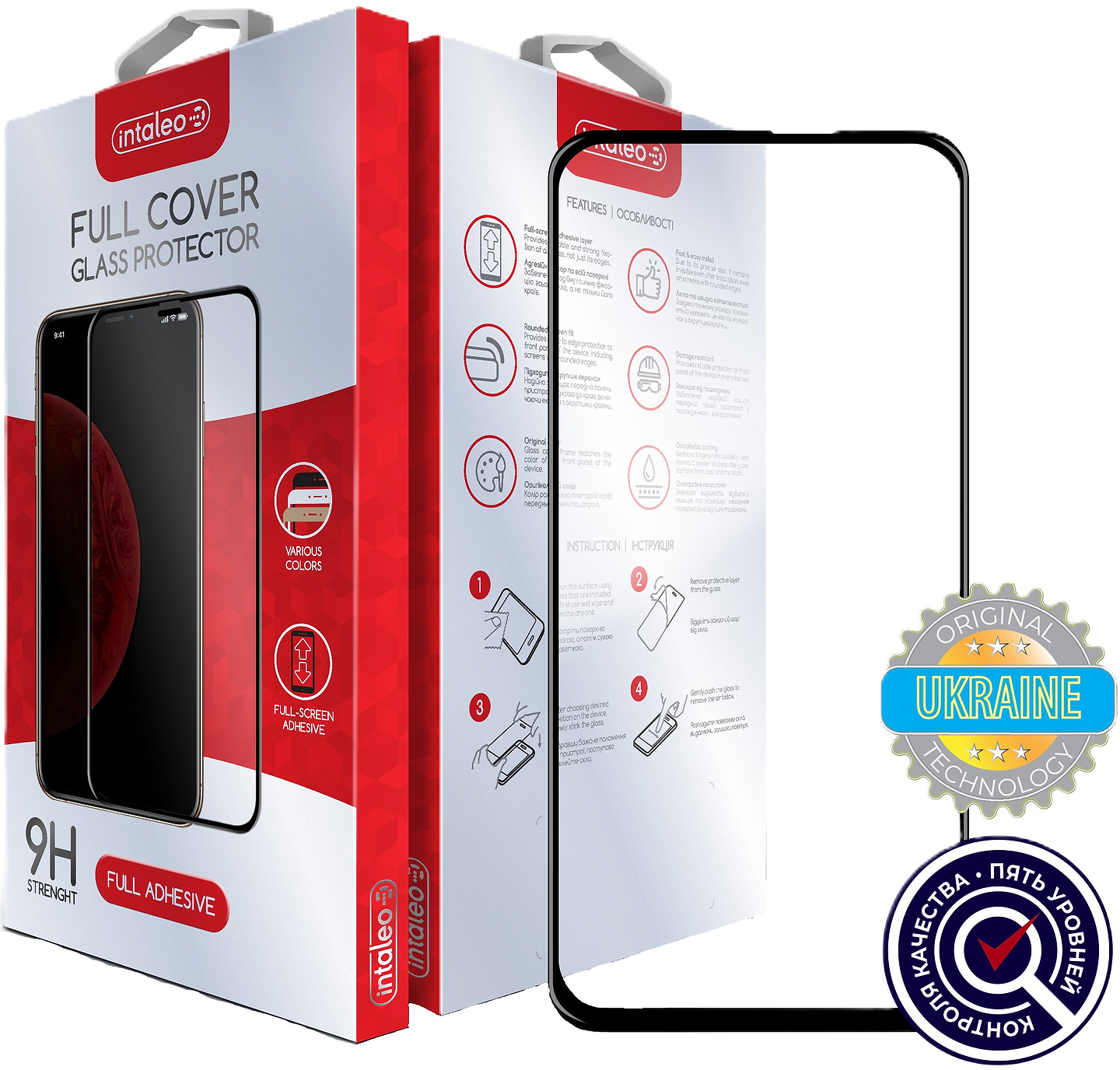 Захисне скло для смартфону Intaleo Full Glue for Xiaomi Redmi K30 Pro Black (1283126500947)