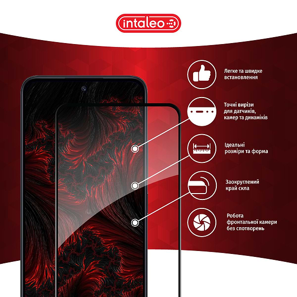 Фото - Защитное стекло для смартфона Intaleo Full Glue for Xiaomi Redmi 13 Black (1283126592935)