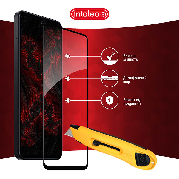 Фото - Защитное стекло для смартфона Intaleo Full Glue for Xiaomi Redmi 13 Black (1283126592935)