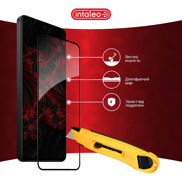 Фото - Защитное стекло для смартфона Intaleo Full Glue for Xiaomi Redmi Note 14 4G Black (1283126599453)