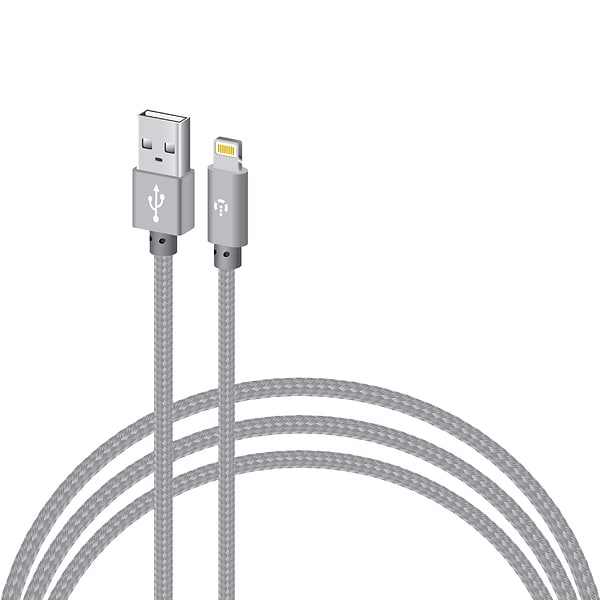 Фото - Кабель синхронізації даних Intaleo Lightning 1м (сірий) (CBGNYL1)