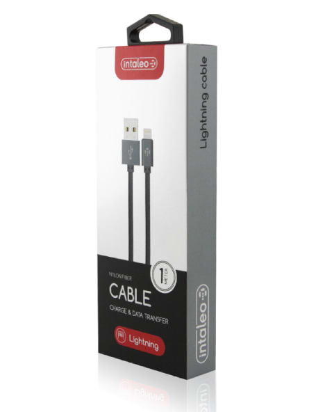 Фото - Кабель синхронізації даних Intaleo Lightning 1м (сірий) (CBGNYL1)