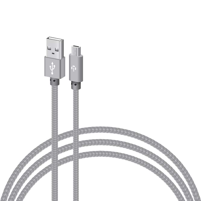 Кабель синхронізації даних Intaleo Micro USB 1м (сірий) (CBGNYM1) - Фото 1