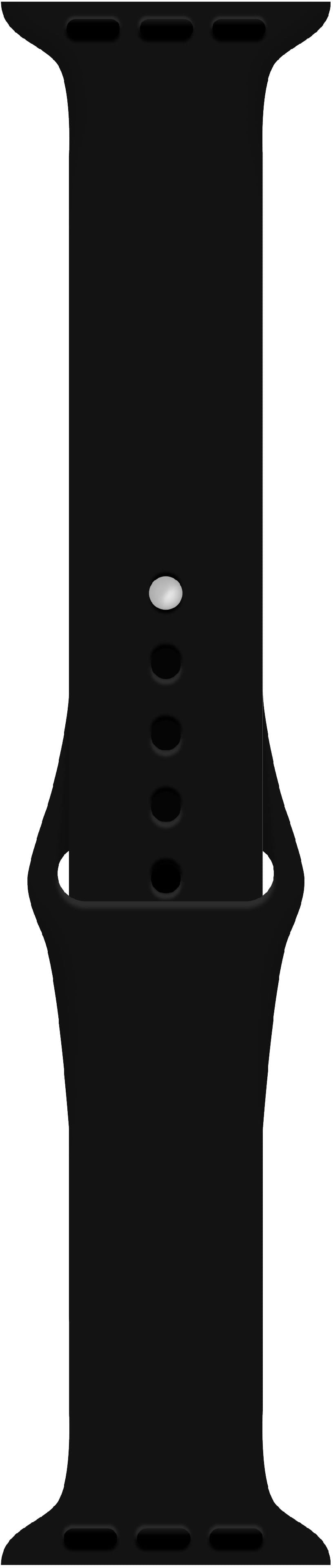 Ремінець для смарт-годинника Intaleo Silicone for Apple Watch 42/44 mm Black (1283126494383)