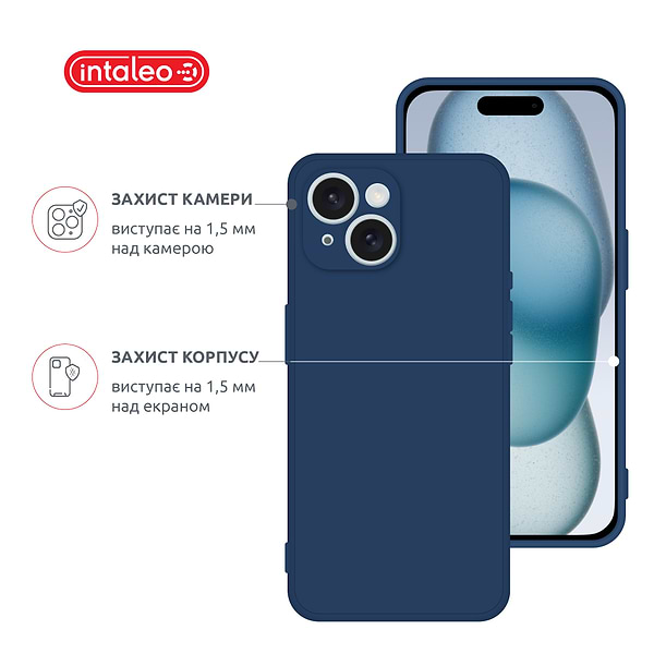 Фото - Чехол для смартфона Intaleo SoftShell for Apple iPhone 15 Plus Blue (1283126585265)