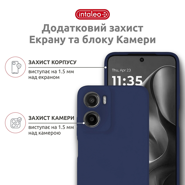 Фото - Чехол для смартфона Intaleo SoftShell for Motorola Moto G05 Blue (1283126632280)
