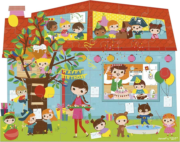 Фото - Пазлы (3-4 года) Janod Вечеринка. День Рождения (J02764)