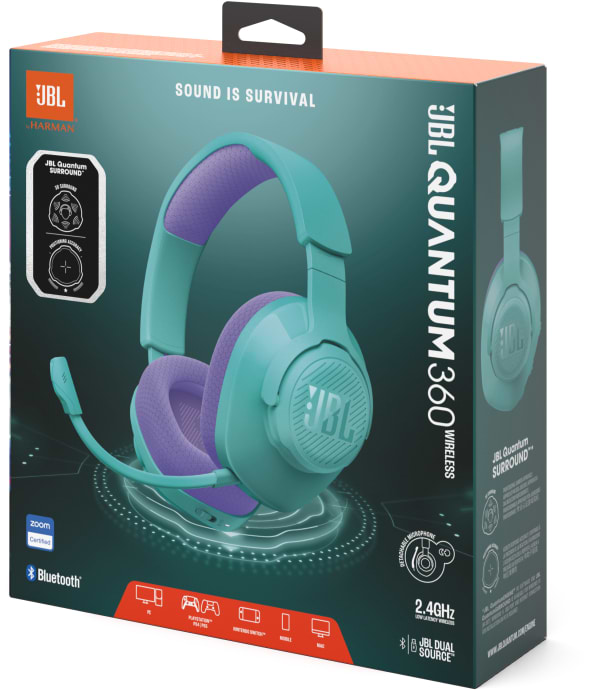 Фото - Гарнитура беспроводная игровая JBL Quantum 360 Wireless (JBLQTUM360CYN)