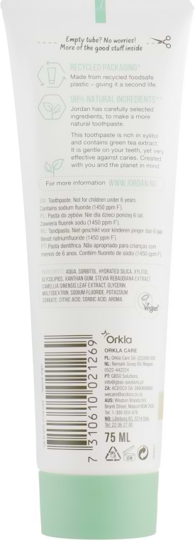 Фото - Зубная паста Jordan Green Clean Cavity Protect 75 мл (57000064)