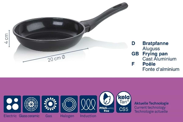 Фото - Сковорода універсальна Kela Atura 20 см (15163)