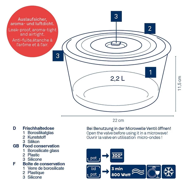 Фото - Емкость для хранения Kela Aurelia 2.2 л (12642)