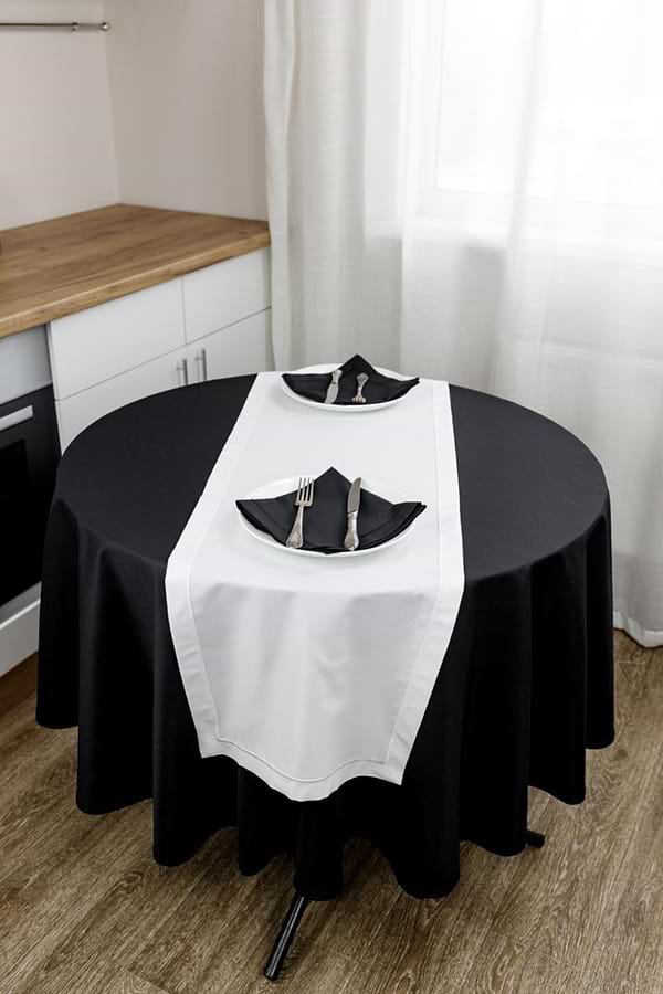 Фото - Скатерть круглая Прованс Kelly черная D140 см (033153)