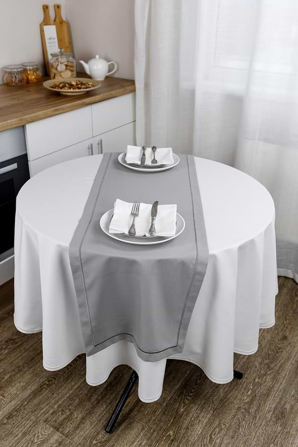 Фото - Скатерть круглая Прованс Kelly белая D180 см (033165)