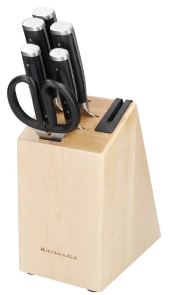 Фото - Набір ножів KitchenAid з підставкою Classic, 6 пр.  і точило (KO6PSTSNOBG)
