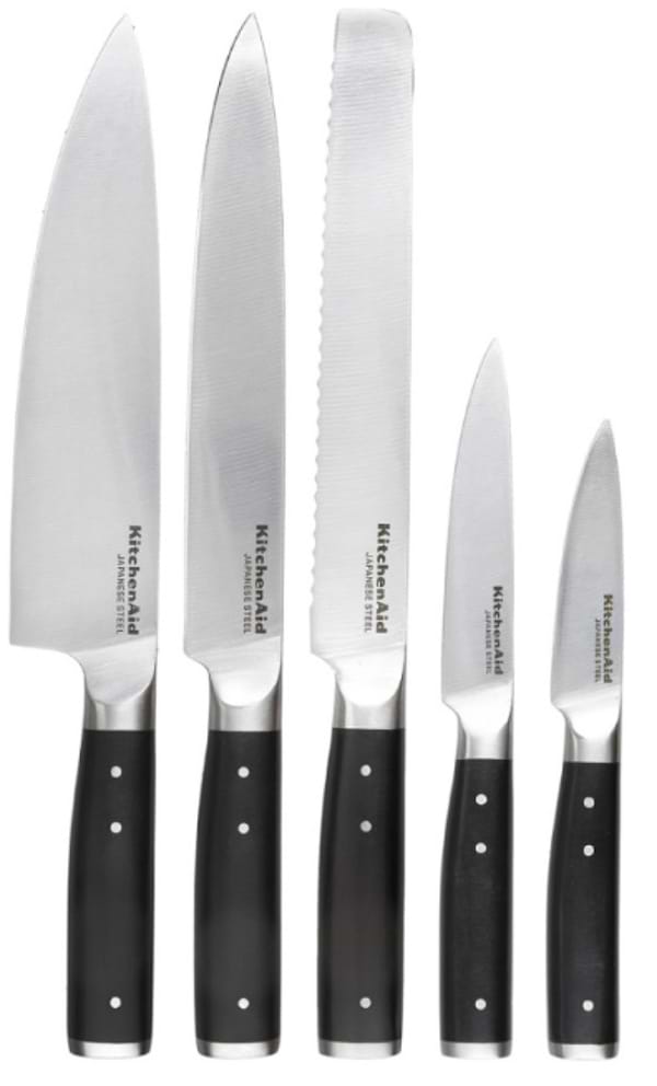 Фото - Набір ножів KitchenAid з підставкою Classic, 6 пр.  і точило (KO6PSTSNOBG)