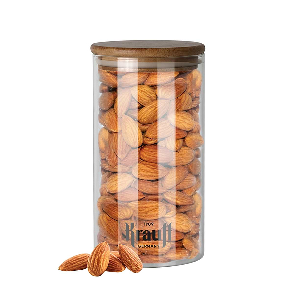 Фото - Ємність для сипучих Krauff 1000 мл 17,5 см з бамбуковою кришкою (31-289-024)