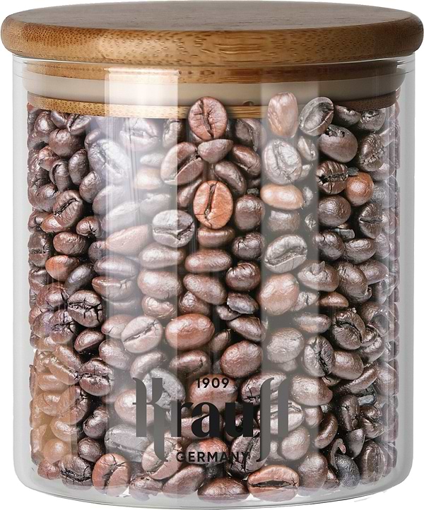 Фото - Ємність для сипучих Krauff 500 мл 10 см з бамбуковою кришкою (31-289-022)