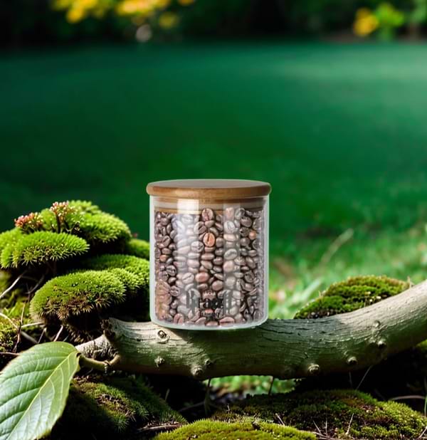 Фото - Ємність для сипучих Krauff 500 мл 10 см з бамбуковою кришкою (31-289-022)