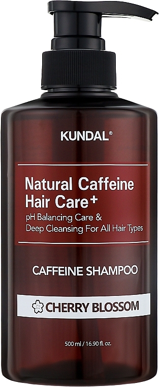 Шампунь женский Kundal CAFFEINE CHERRY BLOSSOM 500 мл (8809568745772)