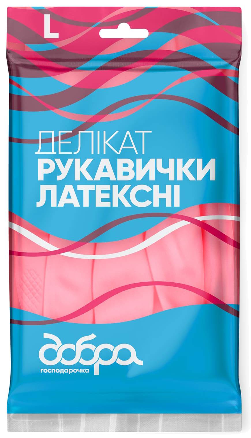 Фото - Перчатки латексные Добра господарочка ДЕЛИКАТ размер L (4820086523691)