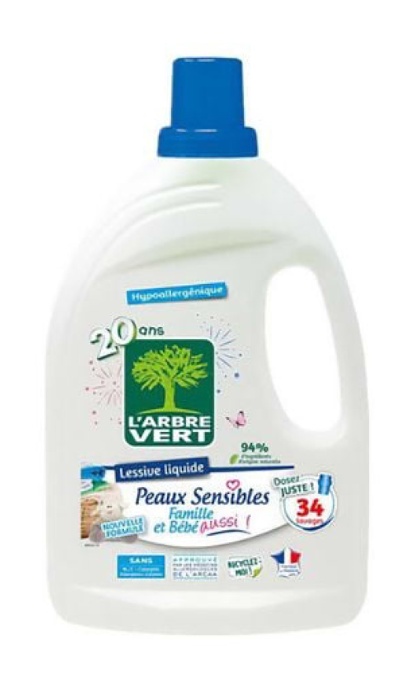 Гель для прання L'Arbre Vert Sensitive 1,53 л (3450601046278)