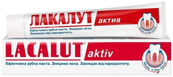 Фото - Зубна паста Lacalut aktiv 75 мл (4016369696309)