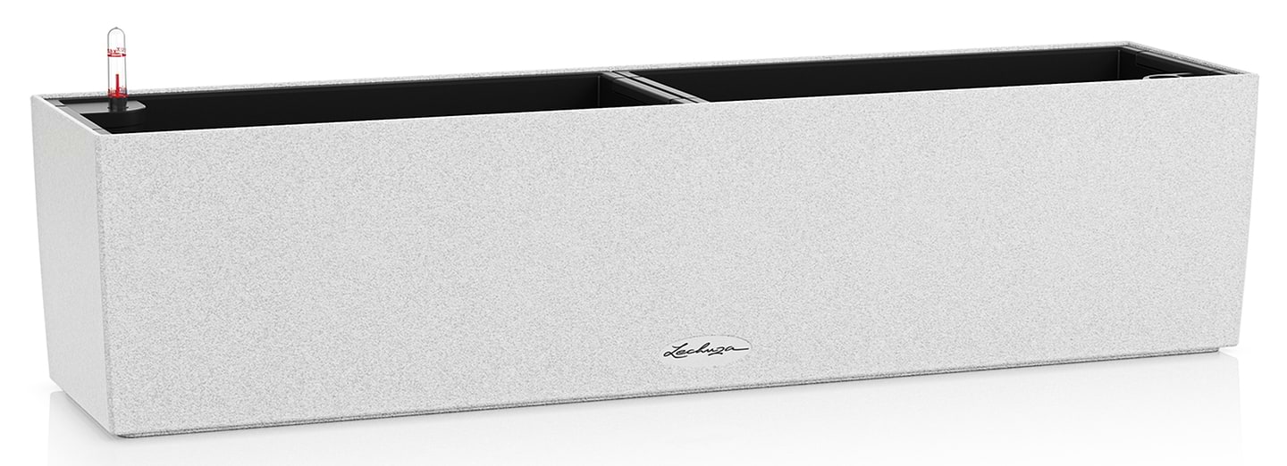 Вазон Lechuza BALCONERA Stone 80, кварцевый белый 15667