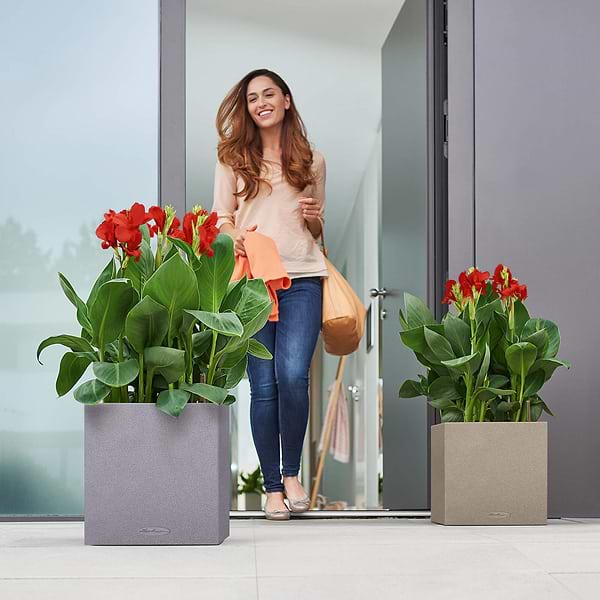 Фото - Вазон Lechuza Canto Stone Low 40 графітово-чорний 13722