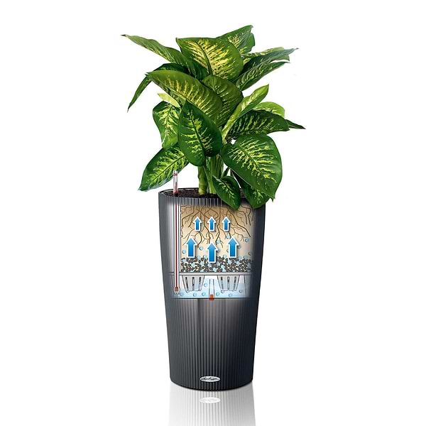 Фото - Вазон Lechuza Cilindro color 23 сірий 13943