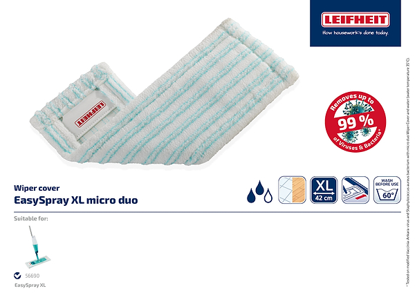 Фото - Сменная насадка на швабру Leifheit Easy Spray XL micro duo (57501)