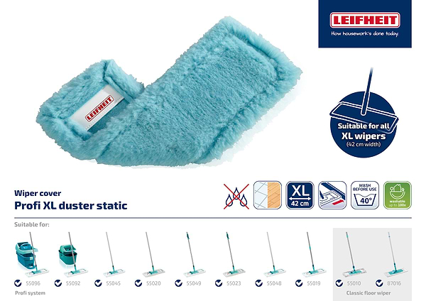 Фото - Сменная насадка на швабру Leifheit PROFI XL static plus (55118)