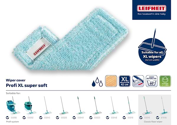 Фото - Змінна насадка на швабру Leifheit PROFI XL super soft (55116)